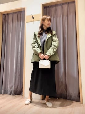 「春服デビュー宣言」｜「アイテム（マウンテンパーカー）」を使った、美桜さん（レディース・155cm）の春コーディネート