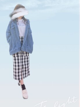 「テチチ(Te chichi)」｜「アイテム（デニムジャケット）」を使った、美桜さん（レディース・155cm）の春コーディネート
