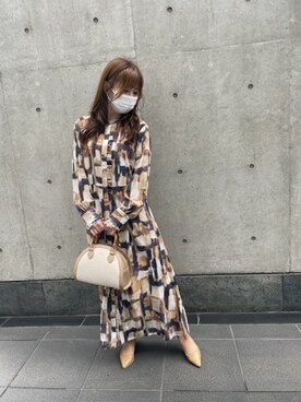 「Te chichi CLASSIC（テチチクラシック）のアイテム（ワンピース/ドレス）」を使った、美桜さん（レディース・155cm）の春コーディネート