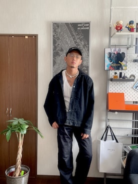 「CELINE（セリーヌ）のアイテム（帽子）」を使った、社畜で服好き【相互フォロー】さん（メンズ・175cm）の秋コーディネート