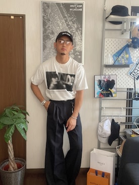 「CELINE（セリーヌ）のアイテム（帽子）」を使った、社畜で服好き【相互フォロー】さん（メンズ・175cm）の夏コーディネート