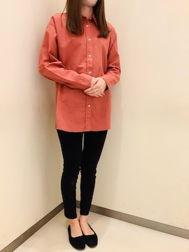 「綿麻シャツ」｜BRICK HOUSE by Tokyo Shirts 松前エミフル店さん（レディース・158cm）の春コーディネート