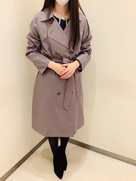 「BRICK HOUSE by TOKYO SHIRT」｜「アイテム（トレンチコート）」を使った、BRICK HOUSE by Tokyo Shirts 松前エミフル店さん（レディース・162cm）の冬コーディネート