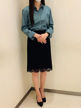 「アイテム（ビジネスシャツ）」を使った、BRICK HOUSE by Tokyo Shirts 松前エミフル店さん（レディース・162cm）の秋コーディネート
