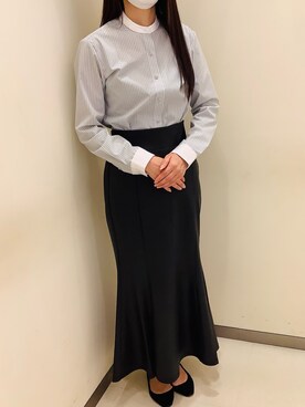 「アイテム（ビジネスシャツ）」を使った、BRICK HOUSE by Tokyo Shirts 松前エミフル店さん（レディース・162cm）の秋コーディネート