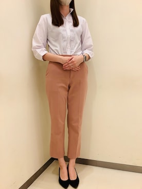 「アイテム（ビジネスシャツ）」を使った、BRICK HOUSE by Tokyo Shirts 松前エミフル店さん（レディース・158cm）の春コーディネート