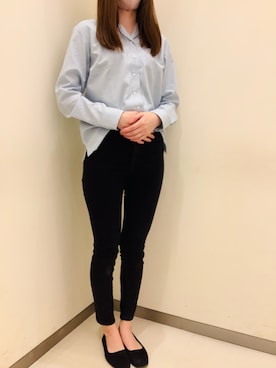 「アイテム（ビジネスシャツ）」を使った、BRICK HOUSE by Tokyo Shirts 松前エミフル店さん（レディース・158cm）の春コーディネート