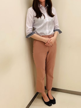 「アイテム（ビジネスシャツ）」を使った、BRICK HOUSE by Tokyo Shirts 松前エミフル店さん（レディース・158cm）の夏コーディネート