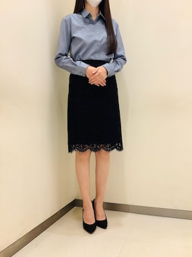 「アイテム（ビジネスシャツ）」を使った、BRICK HOUSE by Tokyo Shirts 松前エミフル店さん（レディース・162cm）の秋コーディネート