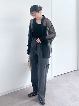「FREE'S MART（フリーズマート）のアイテム（スリッポン）」を使った、RINAさん（レディース・160cm）の夏コーディネート