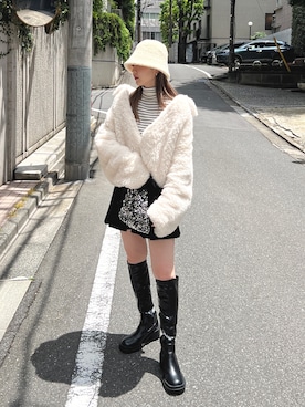 「FREE'S MART（フリーズマート）のアイテム（ブルゾン）」を使った、RINAさん（レディース・160cm）の夏コーディネート