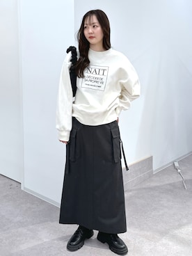 「FREE'S MART（フリーズマート）のアイテム（スウェット）」を使った、RINAさん（レディース・160cm）の冬コーディネート