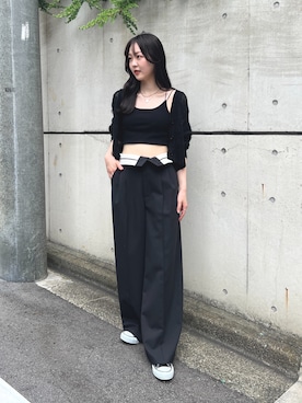 「FREE'S MART（フリーズマート）のアイテム（スラックス）」を使った、RINAさん（レディース・160cm）の秋コーディネート