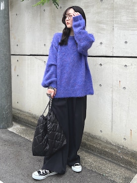 「FREE'S MART（フリーズマート）のアイテム（スラックス）」を使った、RINAさん（レディース・160cm）の秋コーディネート