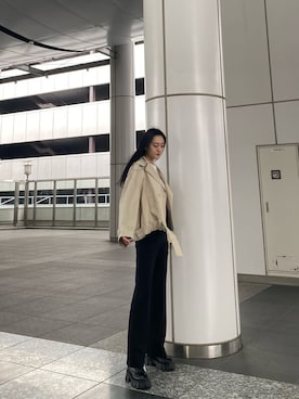 中村樹李亜さん（レディース・175cm）の冬コーディネート