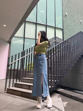 中村樹李亜さん（レディース・175cm）の春コーディネート