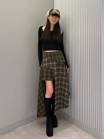 お*ち様 バルキープランプフィットブーツ エモダ EMODA バルキープランプフィットブーツ （ブラック