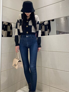 中村樹李亜さん（レディース・175cm）の冬コーディネート