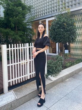 中村樹李亜さん（レディース・175cm）の夏コーディネート