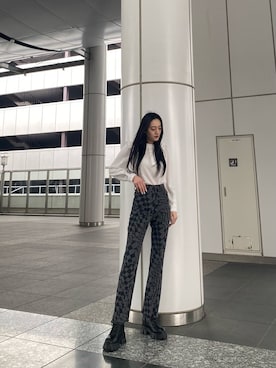 中村樹李亜さん（レディース・175cm）の冬コーディネート