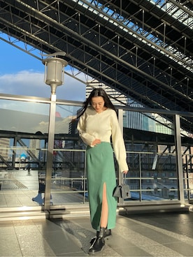 中村樹李亜さん（レディース・175cm）の冬コーディネート