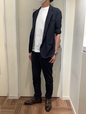 「アイテム（スーツパンツ）」を使った、BRICK HOUSE シャツ工房 新橋店さん（メンズ・178cm）の夏コーディネート