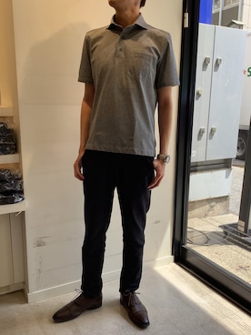 「アイテム（スーツパンツ）」を使った、BRICK HOUSE シャツ工房 新橋店さん（メンズ・178cm）の夏コーディネート
