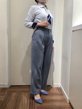 「アイテム（ビジネスシャツ）」を使った、BRICK HOUSE シャツ工房 新橋店さん（レディース・158cm）の冬コーディネート