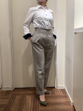 BRICK HOUSE シャツ工房 新橋店さん（レディース・158cm）の冬コーディネート