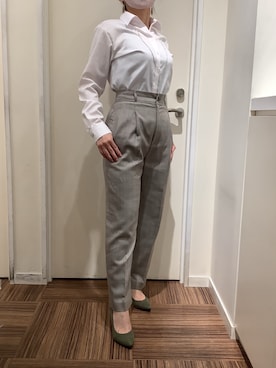 「アイテム（ビジネスシャツ）」を使った、BRICK HOUSE シャツ工房 新橋店さん（レディース・158cm）の冬コーディネート