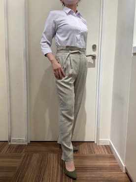 「アイテム（ビジネスシャツ）」を使った、BRICK HOUSE シャツ工房 新橋店さん（レディース・158cm）の夏コーディネート