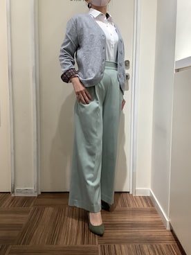 「アイテム（ビジネスシャツ）」を使った、BRICK HOUSE シャツ工房 新橋店さん（レディース・158cm）の冬コーディネート