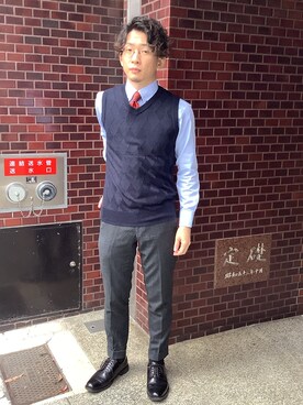 BRICK HOUSE シャツ工房 新橋店さん（メンズ・169cm）の冬コーディネート