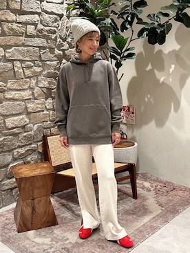 「Champion（チャンピオン）のアイテム」を使った、bfyucaさん（レディース・161cm・40代）の秋コーディネート