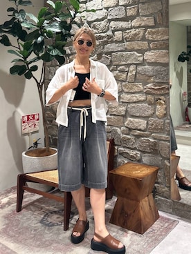 「アイテム（アンダーウェア）」を使った、bfyucaさん（レディース・161cm）の夏コーディネート