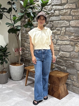 「HEREIAM（ヘレイアム）のアイテム」を使った、bfyucaさん（レディース・161cm）の夏コーディネート