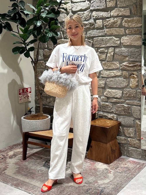BAYFLOW【低身長cahoさんコラボ】カーブパンツ　ホワイト 再値下げ】夏のキレイめカーブパンツ【cahoさんコラボ】 小さい