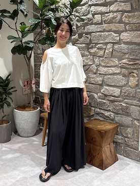 「HEREIAM（ヘレイアム）のアイテム」を使った、bfyucaさん（レディース・161cm）の夏コーディネート