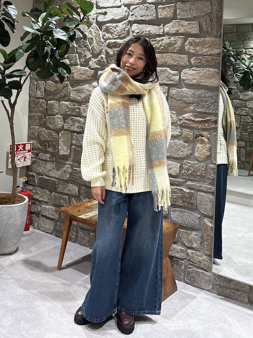 堂守着] belvetリジットバギーデニム ブラック Lサイズ BELVET