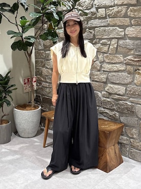 「HEREIAM（ヘレイアム）のアイテム」を使った、bfyucaさん（レディース・161cm）の夏コーディネート