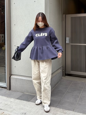 「UNIQLO（ユニクロ）のアイテム（チノパンツ）」を使った、Seriさん（レディース・163cm）の秋コーディネート