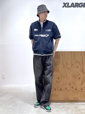 「XLARGE（エクストララージ）のアイテム（パンツ）」を使った、issaさん（メンズ・186cm）の春コーディネート