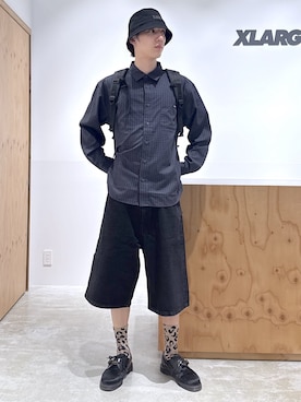 「XLARGE（エクストララージ）のアイテム（パンツ）」を使った、issaさん（メンズ・186cm）の春コーディネート