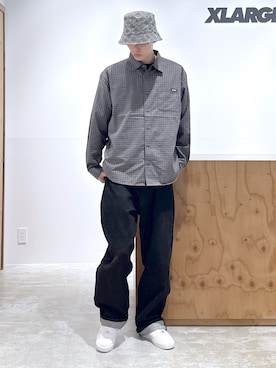 「XLARGE（エクストララージ）のアイテム（帽子）」を使った、issaさん（メンズ・186cm）の春コーディネート