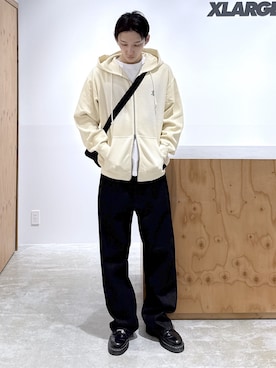 「XLARGE（エクストララージ）のアイテム」を使った、issaさん（メンズ・186cm）の冬コーディネート