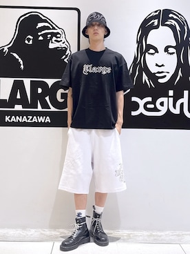 「XLARGE（エクストララージ）のアイテム」を使った、issaさん（メンズ・186cm）の夏コーディネート