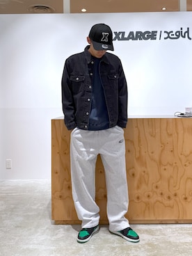 「アイテム（デニムジャケット）」を使った、issaさん（メンズ・186cm）の秋コーディネート