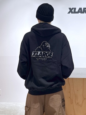 RHINESTONE OG ZIP HOODED SWEATSHIRTを使った人気ファッション