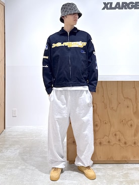 「XLARGE（エクストララージ）のアイテム（帽子）」を使った、issaさん（メンズ・186cm）の春コーディネート