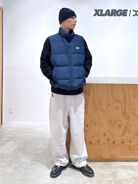 「アイテム（スウェット）」を使った、issaさん（メンズ・186cm）の秋コーディネート